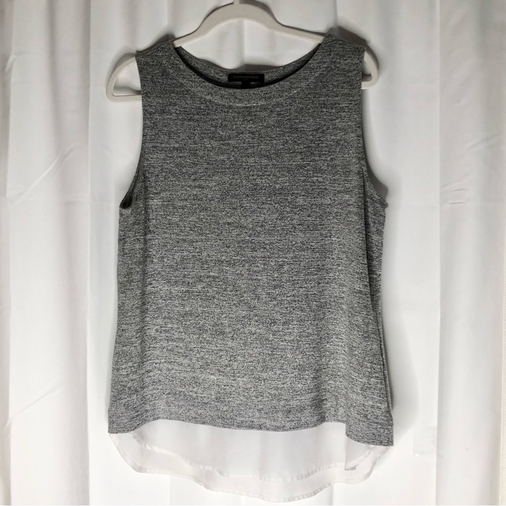 Banana Republic gray  Sleeveless Women's Top tank size L